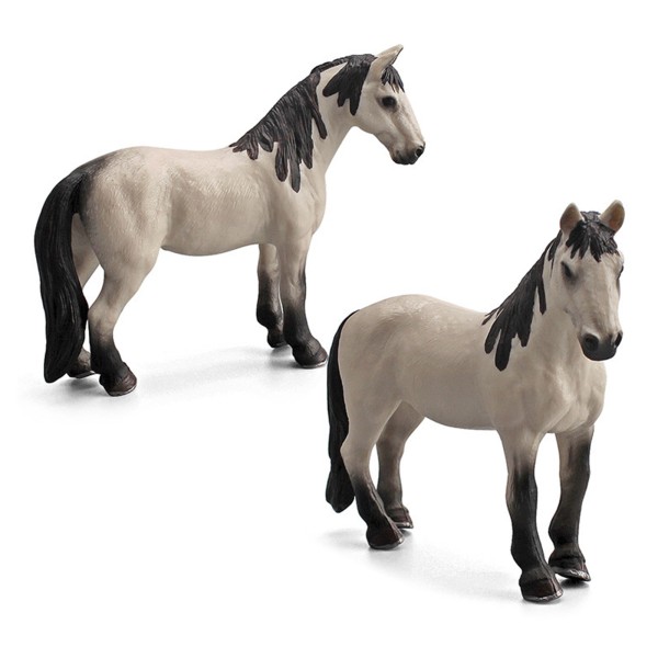 5 st Horse Club Animal Figurine Hästleksaker för flickor och pojkar Knapostu hingst Camargo Mare Farm House Barn närvarande