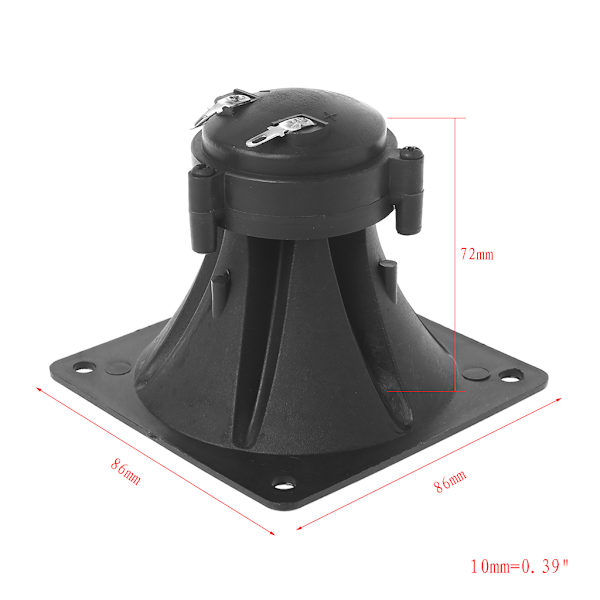 1 par fyrkantiga diskanthögtalare Diskanthögtalare Piezo Diskant Piezoelektrisk högtalare Bärbar 85 mm 3,35 tum High Power Horn