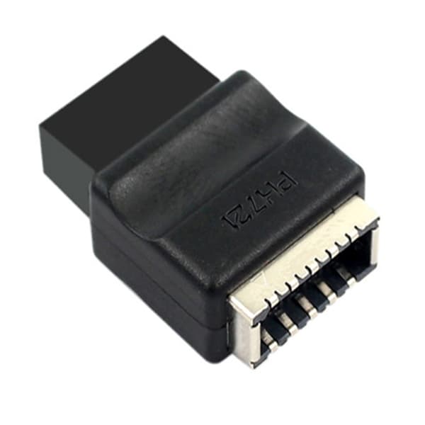 Moderkort USB2.0 9Pin till Typ Frontanslutningar Omvandlare Header Adapter
