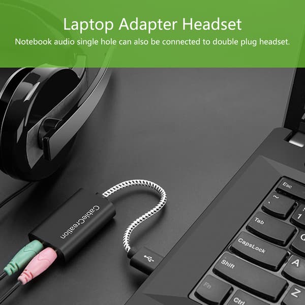 3,5 mm USB eksternt stereolydkort for bærbar PC digital lyd USB til hodetelefoner
