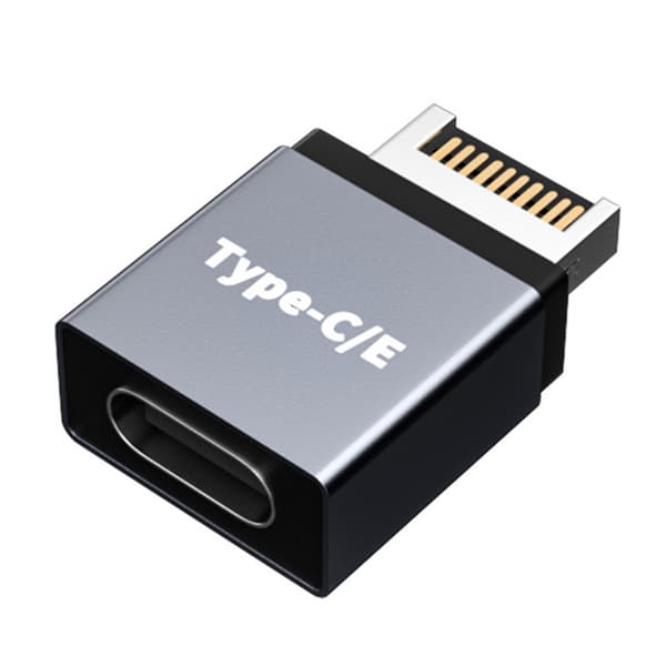 Typ E Hane till Typ C Hona Adapter för Dator Moderkort Frontpanel Header Kontakt för Spela Header Konverterare