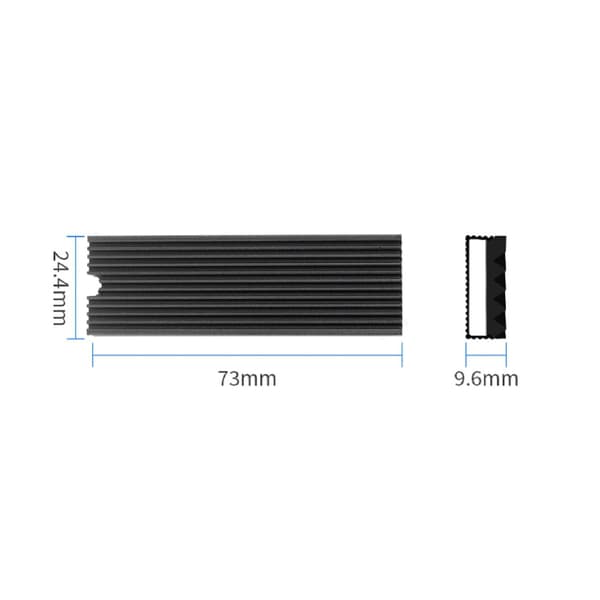 M2 kylfläns för M2 2280 SSD NVMe kylflänsar med spårdesign