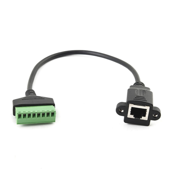 Skruvterminal 8Pin till Rj45 Adapter Converter 30cm kabel för CCTV DVR-nätverk