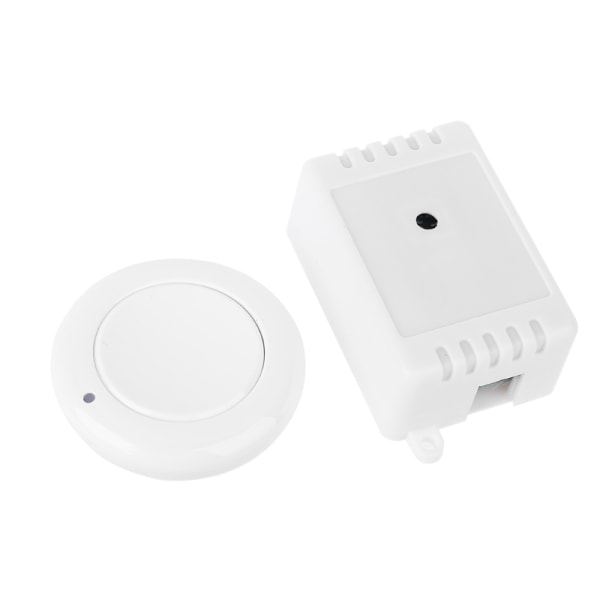 AK-AC220-1X-MZ 220V Lampe Strømbryter Trådløs Fjernkontroll Bryter Mottaker Sender Lim Sirkulært Panel Universell