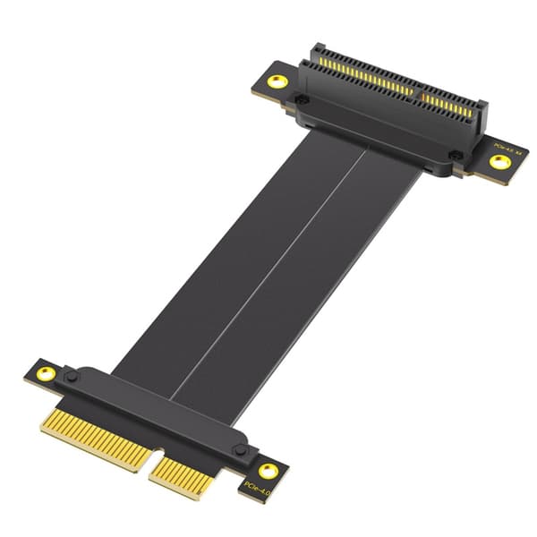 PCIE4.0 4X Forlængerkabel 90 Grader til 180 Grader PCIE Riser-kabelkort