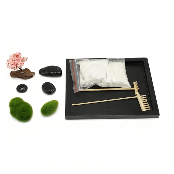 Meditationer Japansk Sandhavepynt med tilbehør Boligindretningsaccent