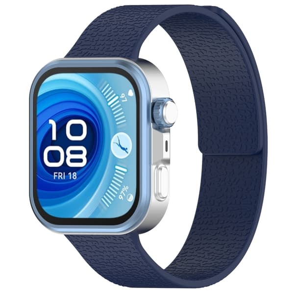Magnetiske Fleksible Silikone Armbåndsremme til Fit 4/3 Quick Release Bælte Midnight Blue