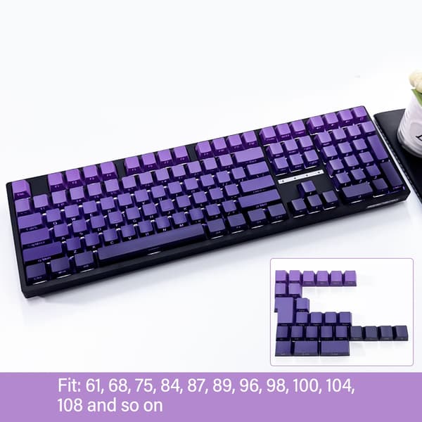 134 stk. Double Shot Keycaps Brugerdefineret Keycap Sæt Dye Sub Side-lit Backlit Keycaps