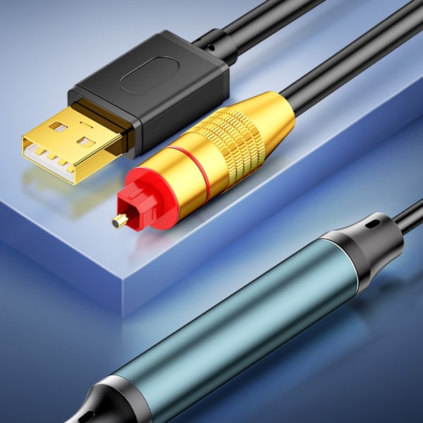 USB til Optisk Analog Konverter Digital Optisk SPDIF til Analog Stereo Lyd