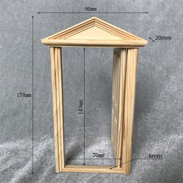 1/12 Mini Dollhouse Miniatyrtillbehör Dörrmodell Vardagsrumsmöbler Leksak