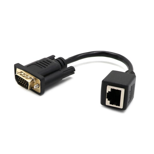 VGA - RJ45 -sovitinkaapeli Naaras/Uros - Naarasliitin Jatkojohto Siirtää VGA-signaalin Pitkiä Matkoja