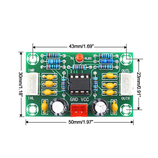 Stereo XH-A902 NE5532 Operationell förförstärkarmodul Digital ljudfrontförstärkare 2-kanals digital power