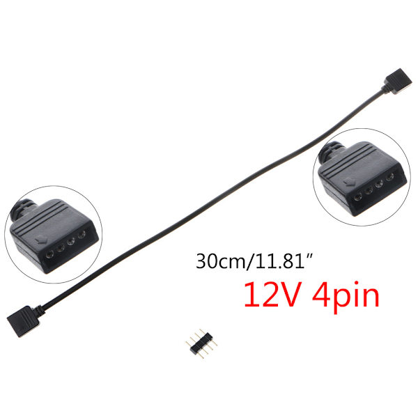 12V 4-stifts datormoderkortsförlängningskabel RGB-gränssnittskontakt Hub RGB splitterkabel för datorchassi A