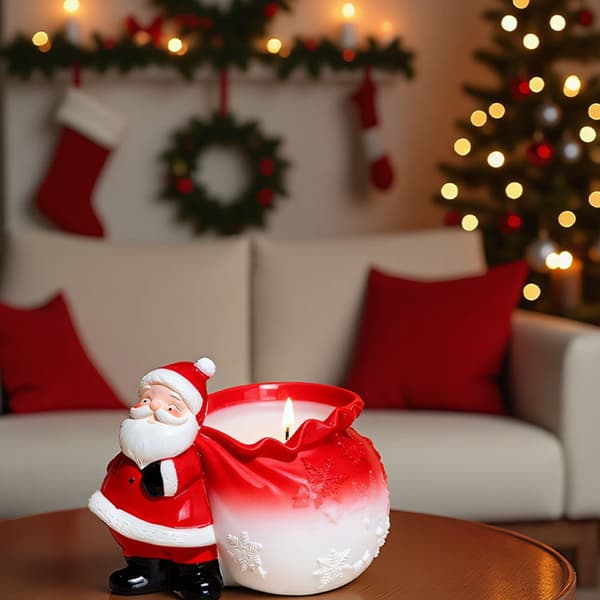Santa Silikon Blomkruka Vas Formar Jul-Tema Ljus Kopp Silikonform