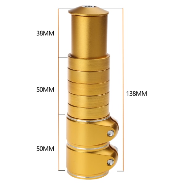 Cykelgaffel Stem Höjdförlängare Styre Riser Adapter Cykelförlängningsdistans Yellow