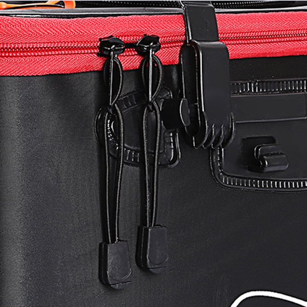 Levande fiskhink Vikbar fiskehink Multifunktions levande fiskbeten Hink Levande fiskbehållare för vandring och camping Black 40CM