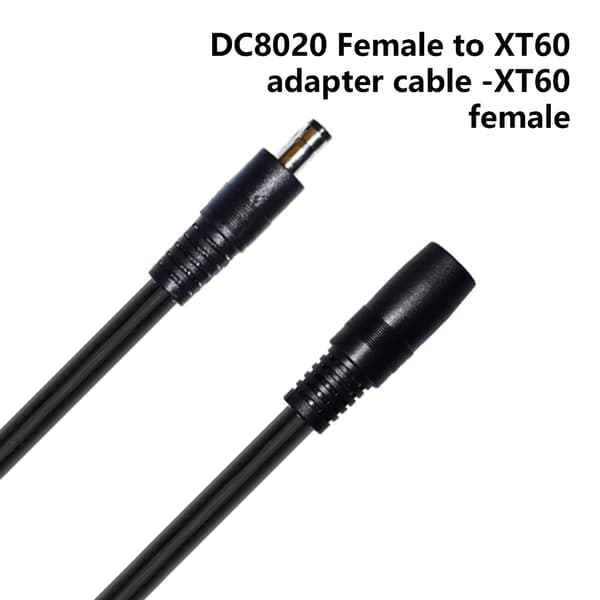 DC5521 5.5mmx2.1mm Hann-kontakt til DC8020 Hunn-adapter for solcellepanel