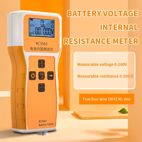 Högprecis 18650 batteri internt motstånd och spänningstestare med LCD-skärm 0-100v, 0-200Ω testintervall