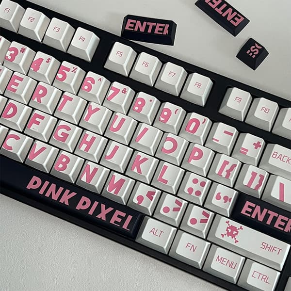 PBT Keycap 132 stk. Store tegn ROSA Keycaps CherryProfile Store tegn