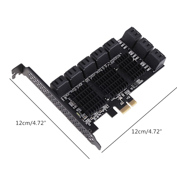 PCIE till SATA III 16-portars styrkort PCIe X1 X4 X8 X16 till SATA 3.0 6Gbps expansionskort Multi-Port hårddiskförstärkare