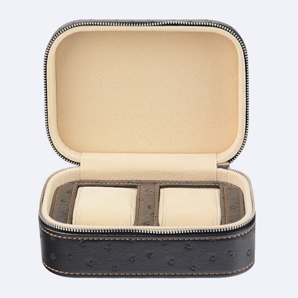 Microfiber Läder Watch Box Bärbar Watch Storage Box Europeisk Watch Box Mekanisk Watch Storage Box Watch Box Black - Watch ring bit