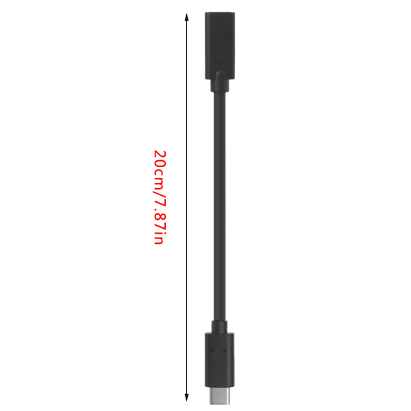 USB C typ-c förlängningssladd typ-c hane till hona förlängningskabel Guldpläterad förlängare laddare kabelkontakt