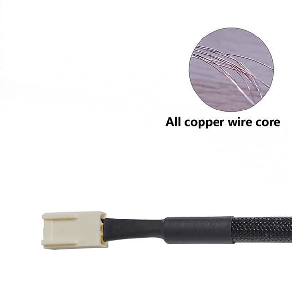 Tyst Drift 3-Pin CPU Fläkthastighetsreducerare Spänningsreduceringskabel För PC