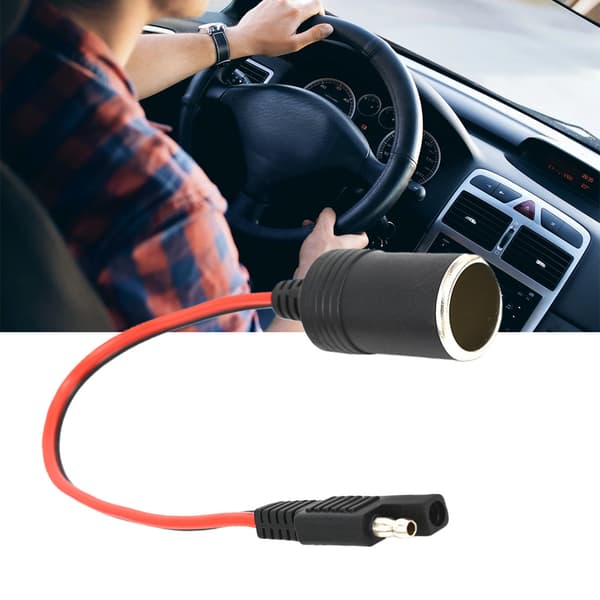 1 stk. cigarettænderstik til SAE-adapter, motorcykel hun-cigarettænder