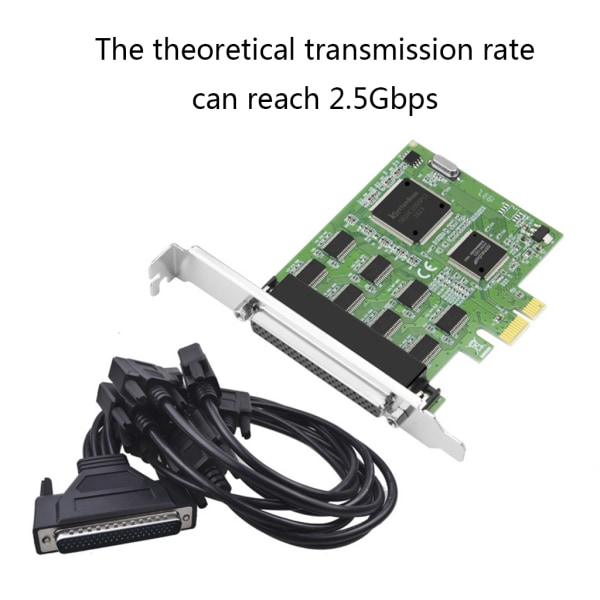 Högkvalitativt 8-portars RS232 PCI för Express Seriell Card PCIE till DB9 RS232 Expansion Add On Card PCI-E Riser Adapter Card