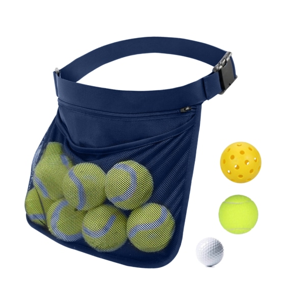Tennisbollshållare Pickleball Ball Wasit-påse Stor kapacitet Dragkedja Tennisboll Bärväska Reseficka Slitstark