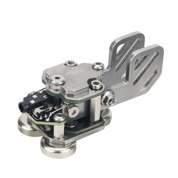 Rostfritt stål CW Morse för nyckel Bärbar telegraf för nyckelpaddel för nyckel med magnetisk bas för radioanvändare