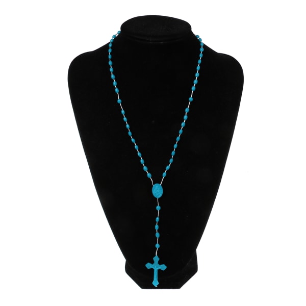8 färger Plast Noctilucent Halsband Rosenkrans Pärlor Lysande Halsband Katolicism Bön Religiösa smycken för dagligt bruk White