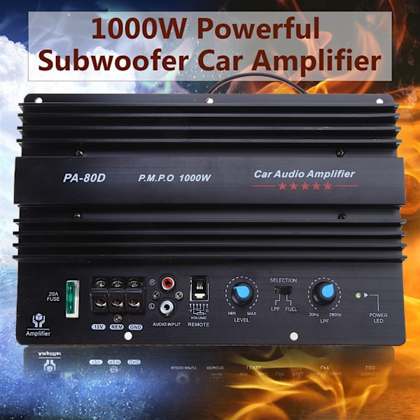 1000W Vahvistinkortti Mono Tehovahvistin Soitin Tehokas Basso Subwoofer Vahvistin