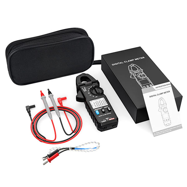 Digitalt Amperemeter med Automatisk Områdeindstilling 2000 Tællinger Voltmeter AC Amp Meter Måler AC/for DC Strøm AC/for DC Spænding Kapacitet