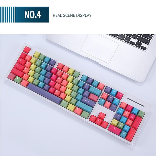 114 Tangenter PBT Dye Sub Keycaps Cherry Profil För MX Switch Kloner Mekaniska