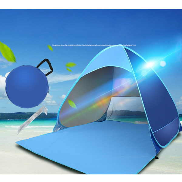 Strandtält UV-skyddstält, stort bärbart parasoll, vattentätt vindtät Omedelbar lätt utomhushytt som passar för vandring