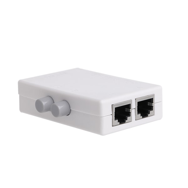 Mini 2 Port AB Manuell Nätverksdelning Switch Box 2In1/1In2 RJ45 Nätverk/Ethernet Switcher Manuell delning Switch Box
