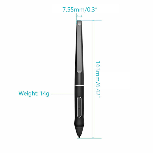 Stylus Pen PW507 för HUION Kamvas Pro 12/ Pro 13/ Pro 16/16/20 för Express Keys