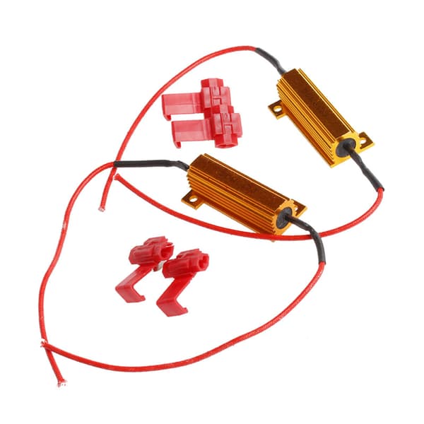 2 stk. bilbelastningsmodstand fejlannullator LED-dekoder Canbus gratis ledningsannullator