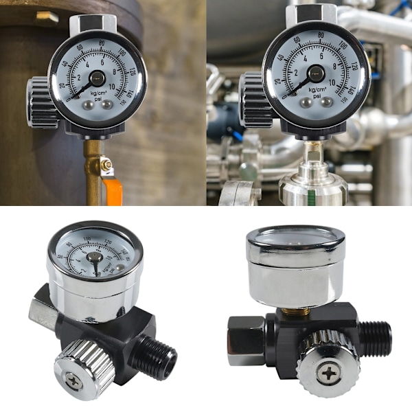 Justerbar Sprøjtepistol Regulator Lufttryksventiler Regulator 0-150PSI