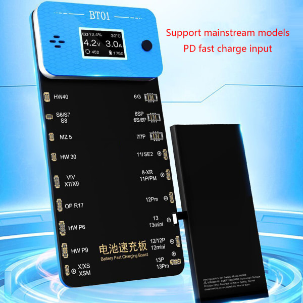 BT01 batteriaktiveringskort Batteri snabbladdning för telefon 6-13 Pro Max Android Enklicksaktiveringsdetektering