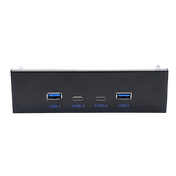 USB3.2 Frontpanel Hub Två Externa Usb3.0 Portar Robust Metallkonstruktion