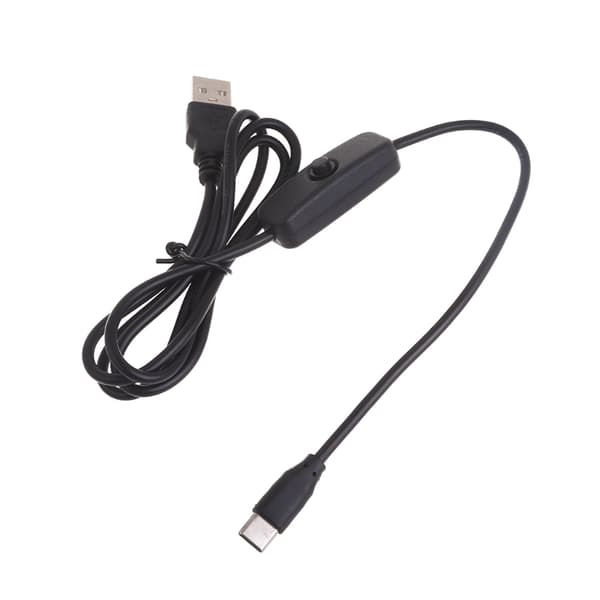 1M USB-C Kabel med Switch Type-C USB2.0 Adapterledning USB til Type C Understøtter Hurtig Opladning
