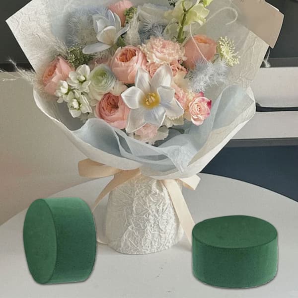 Venlige Blomsterskum Cylindre Base 12 stk. til Bryllupper og Særlige Begivenheder