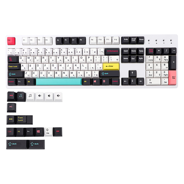 121 for Key Future Funks KeyCaps PBT Dye Subbed Cherry Profile Keycap 1.75U 2U Shift For GK61 64 84 TKL87 98 104 MX Swit