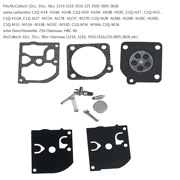Forgasser Reparasjonssett Passer RB-39 250 38cc