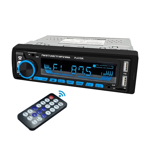 Autoradio 1 Din MP3-soitin FM Aux-tulo USB Yleismusiikkisoitin