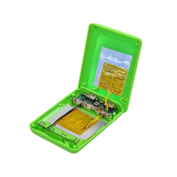 DIY Power Bank Box 4x18650 Batteri Case Skal med flera färgval Batteri ingår ej 5V/2.1A USB utgång Green