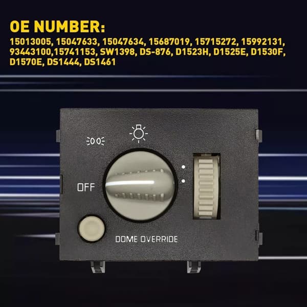 Lysbryter for frontlykter 93443101 med integrert tåkelys- og dimmerfunksjon