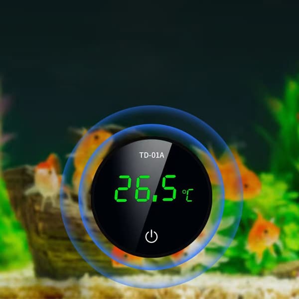 Digitalt akvarietermometer med LED-skærm til at sætte på akvarier